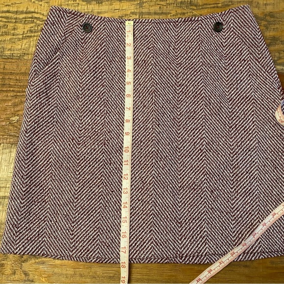 Banana Republic Herringbone Button-Waist Skirt Size 8 Career - Picture 8 of 11